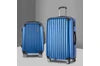 2pc Wanderlite Luggage Trolley Set Travel Suitcase Carry On Hard Case Lightweight Blue