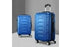 2pc Wanderlite Luggage Trolley Travel Suitcase Set TSA Hard Case Lightweight Blue