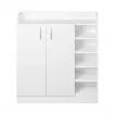 Artiss Shoe Rack Cabinet 21 Pairs Adjustable Shelves White Clair