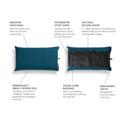 Nemo Fillo Camping Lightweight Camping Pillow - Goodnight Grey