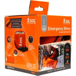 SOL Emergency 1 Person Bivvy - Rescue Whistle/Tinder Cord - Orange