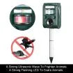 4x Ultrasonic Bird Animal Repellent Solar Powered Pest Repeller W/ LED Indicator