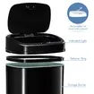 68L Motion Sensor Bin Automatic Touchless Stainless Steel Kitchen Waste Rubbish Trash Can - Black