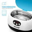 MAXKON 600ml Ultrasonic Cleaner Rings Watches Dentures Glasses Jewellery Cleaning