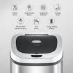 80L Dual Sensor Rubbish Bin Recycle Automatic Garbage Kitchen Waste Trash Can Stainless Steel Maxkon