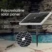 70W Solar Fountain Water Pump with Battery and LED Light for Birdbath Garden Pool