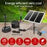 100W Solar Fountain Water Pump with Battery and LED Light for Birdbath Garden Pool