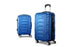 2pc Wanderlite Luggage Trolley Travel Suitcase Set TSA Hard Case Lightweight Blue