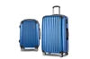 2pc Wanderlite Luggage Trolley Set Travel Suitcase Carry On Hard Case Lightweight Blue