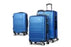 Wanderlite 3pc Luggage Trolley Set Suitcase Travel TSA Carry On Hard Case Lightweight Blue