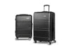 Wanderlite 2pc Luggage Trolley Set Suitcase Travel TSA Carry On Hard Case Lightweight Black