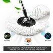 Spin Rotating Mop and Bucket Set Dr Fussy 360 Degree with Wheels and 4 Microfibre Mop Heads