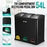 54L Triple Compartment Pedal Bin Kitchen Recycling Waste Bins Coated Steel Black