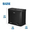 48L Dual Compartment Pedal Bin Kitchen Recycling Waste Bins Coated Steel Black