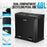 48L Dual Compartment Pedal Bin Kitchen Recycling Waste Bins Coated Steel Black