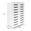 2 Door 20 Pair Shoe Storage Cabinet for Home Entryway Closet