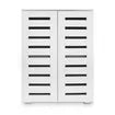 2 Door 20 Pair Shoe Storage Cabinet for Home Entryway Closet