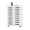 2 Door 20 Pair Shoe Storage Cabinet for Home Entryway Closet