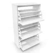 Artiss Shoe Rack Cabinet 21 Pairs Adjustable Shelves White Clair