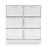 Wood Shoe Cabinet 54 Pairs Shoe Rack White with 6 Compartments