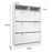 45 Pairs Wood Shoe Cabinet Rack Storage Shelves in White Finish