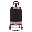 Multi Terrain Aluminium Shopping Trolley Foldable Cart Waterproof Nylon Bag Tri-Wheel Black