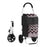 Foldable Aluminium Shopping Trolley with Bags Dolly Grocery Cart on Wheels Black