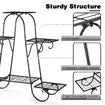 Black Plant Stand 3 Tiers Metal Hanging Pot Holder Flower Shelf Outdoor Indoor Corner Planter Garden Storage Rack Large