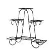 Black Plant Stand 3 Tiers Metal Hanging Pot Holder Flower Shelf Outdoor Indoor Corner Planter Garden Storage Rack Large