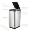 50L Smart Sensor Bin Kitchen Rubbish Recycling Bin Infrared Motion Sensor Trash Waste Bin