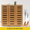 Wooden Shoe Storage Cabinet Shoe Rack Shelf Organiser for 30 Pairs Shoes Oak Colour