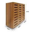 Wooden Shoe Storage Cabinet Shoe Rack Shelf Organiser for 30 Pairs Shoes Oak Colour