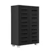 4 Tier Wooden Shoe Storage Cabinet Shoe Rack Shelf Organiser for 20 Pairs Shoes Black