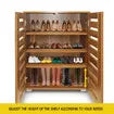 4 Tier Wooden Shoe Storage Cabinet Shoe Rack Shelf Organiser Cupboard for 20 Pairs Shoes