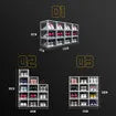 12PCS Shoe Storage Box Sneaker Display Cases ABS Plastic Boxes Stackable Organiser Transparent