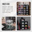 12PCS Shoe Storage Box Sneaker Display Cases ABS Plastic Boxes Stackable Organiser Transparent