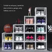 6PCS Shoe Storage Box Sneaker Display Cases ABS Plastic Boxes Stackable Organiser Transparent