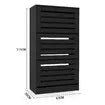 Black Wooden Shoe Cabinet Rack Shelf Organiser w/3 Drawers 45 Pairs Shoes Storage