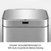 75L Dual Rubbish Bin Recycling Kitchen Waste Trash Garbage Can Motion Sensor Stainless Steel Silver