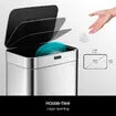 75L Dual Rubbish Bin Recycling Kitchen Waste Trash Garbage Can Motion Sensor Stainless Steel Silver