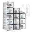 24PCS Shoe Box Sneaker Storage Display Case Clear Plastic Boxes Organiser Stackable Extra Large x2