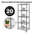 5-Tier Metal Plant Stand Planter Flower Display Rack Multifunctional Storage Shelf Black