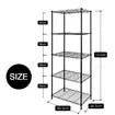 5-Tier Metal Plant Stand Planter Flower Display Rack Multifunctional Storage Shelf Black