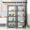 5-Tier Metal Plant Stand Planter Flower Display Rack Multifunctional Storage Shelf Black