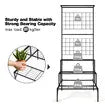 3-Tier Hanging Plant Stand Rack Metal Flower Pot Display Shelf Garden Planter Black