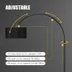 Modern Black LED Floor Lamp Arc Standing Corner Reading Light Adjustable Storage Living Room