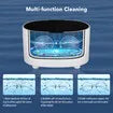 Ultrasonic Jewellery Cleaner Silver Degassing Cleaning Machine for Rings Watches Dentures Glasses Razors 600ml MAXKON