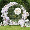 1.8M Wedding Party Arch Mesh Backdrop Stand White Round Hoop Decoration Circle Metal Frame Photo Balloon Flower Display