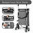 Shopping Trolley Cart Wheeled Bag Storage Trolly Foldable Grocery Market Utility Granny Stair Climbing Wheels Aluminium 45kg