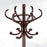 Wooden Coat Rack Stand 12 Hooks Freestanding Hall Tree Hanger Organiser for Clothes Hat Jacket Umbrella Walnut Brown